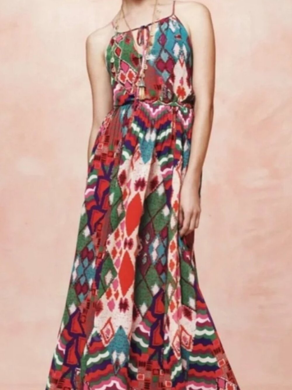 Anthropologie Maeve Geometric Maxi Dress - Picture 2 of 10